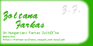 zoltana farkas business card